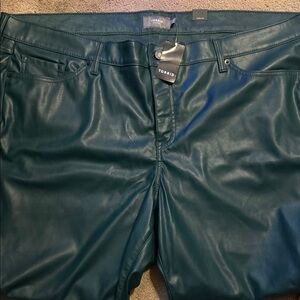 Torrid Dark Teal Faux Leather Pants